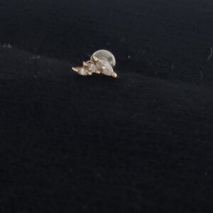 BLVA 14k Diamond Flatback Earring